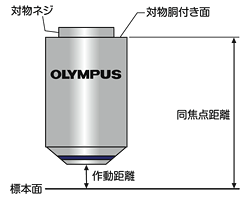 図2 作動距離と同焦点距離