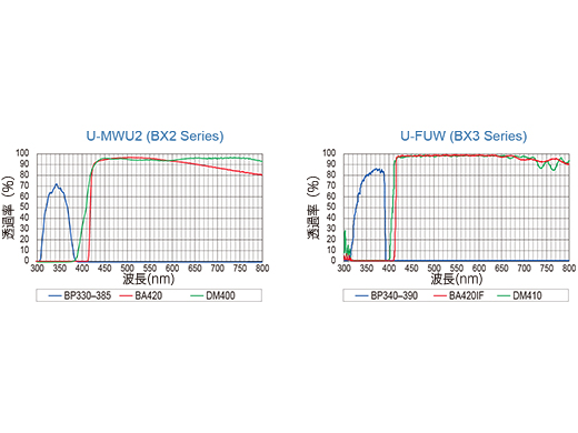 Fluorescence Mirror Units with Advanced Coatings and Stray Light Reduction