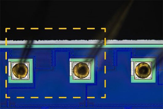 半導体チップの観察における視野数の比較